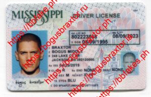 Bogus Braxtor Fake ID - Mississippi Fake ID