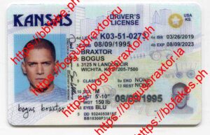 Bogus Braxtor Fake ID - Kansas Fake ID