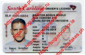 Bogus Braxtor Fake IDs - South Carolina Fake ID