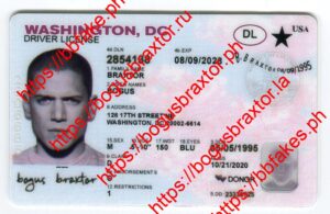 Bogus Braxtor Fake ID - Washington DC Fake ID