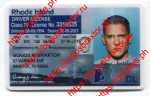 Bogus Braxtor Fake ID - Rhode Island Fake ID