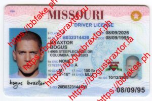 Bogus Braxtor Fake ID - Missouri Fake ID