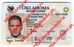 Bogus Braxtor Fake ID - Oklahoma Fake ID