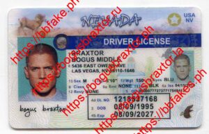 Bogus Braxtor Fake ID - Nevada fake ID