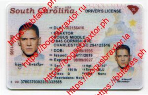 Bogus Braxtor Fake - South Carolina Fake ID